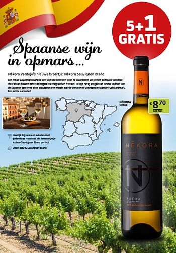 Promoties Nekora verdejo - Witte wijnen - Geldig van 03/06/2022 tot 16/06/2022 bij BelBev