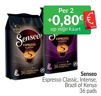 Promoties Senseo espresso classic intense brazil of kenya - Douwe Egberts - Geldig van 01/06/2022 tot 30/06/2022 bij Intermarche
