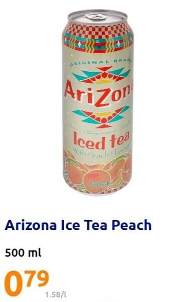 Promoties Arizona ice tea peach - Arizona - Geldig van 25/05/2022 tot 31/05/2022 bij Action