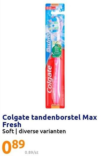 Promoties Colgate tandenborstel max fresh - Colgate - Geldig van 25/05/2022 tot 31/05/2022 bij Action