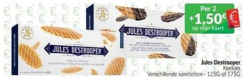 Promoties Jules destrooper koekjes - Jules Destrooper - Geldig van 01/06/2022 tot 30/06/2022 bij Intermarche