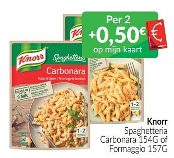 Promoties Knorr spaghetteria carbonara of formaggio - Knorr - Geldig van 01/06/2022 tot 30/06/2022 bij Intermarche
