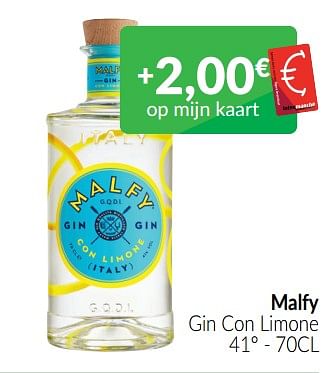 Promoties Malfy gin con limone - Malfy - Geldig van 01/06/2022 tot 30/06/2022 bij Intermarche