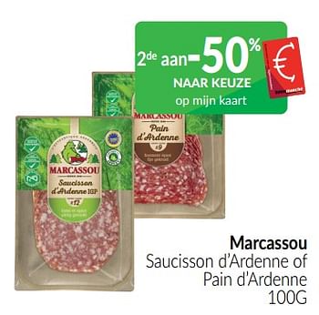 Promotions Marcassou saucisson d’ardenne of pain d’ardenne - Marcassou - Valide de 01/06/2022 à 30/06/2022 chez Intermarche