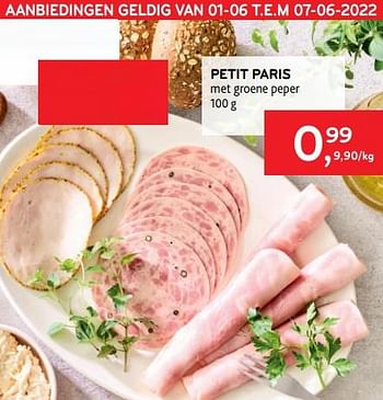 Promoties Petit paris met groene peper - Huismerk - Alvo - Geldig van 01/06/2022 tot 07/06/2022 bij Alvo