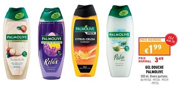 Promoties Gel douche palmolive - Palmolive - Geldig van 08/06/2022 tot 13/06/2022 bij Trafic