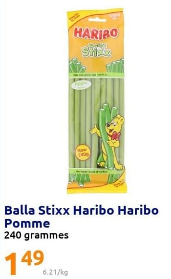 Promotions Balla stixx haribo haribo pomme - Haribo - Valide de 25/05/2022 à 31/05/2022 chez Action