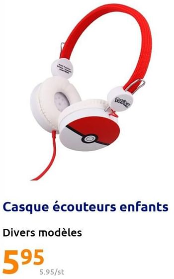 Promotions Casque écouteurs enfants - Produit Maison - Action - Valide de 25/05/2022 à 31/05/2022 chez Action