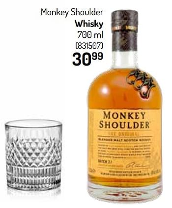 Promoties Monkey shoulder whisky - Monkey Shoulder - Geldig van 25/05/2022 tot 05/06/2022 bij Oh'Green