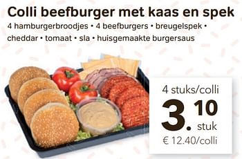 Promoties Colli beefburger met kaas en spek - Huismerk - Bon'Ap - Geldig van 25/05/2022 tot 07/06/2022 bij Bon'Ap