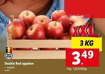 Promoties Double red-appelen - Huismerk - Lidl - Geldig van 07/06/2022 tot 11/06/2022 bij Lidl