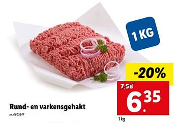 Promoties Rund- en varkensgehakt - Huismerk - Lidl - Geldig van 07/06/2022 tot 11/06/2022 bij Lidl