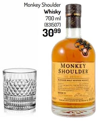 Promotions Monkey shoulder whisky - Monkey Shoulder - Valide de 25/05/2022 à 05/06/2022 chez Oh'Green
