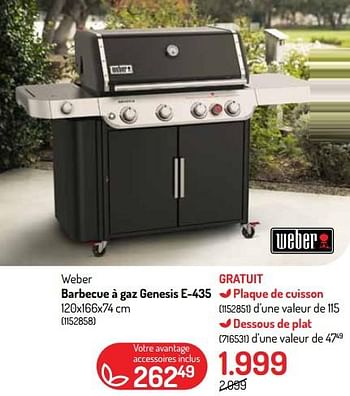 Promotions Weber barbecue à gaz genesis e-435 - Weber - Valide de 25/05/2022 à 05/06/2022 chez Oh'Green