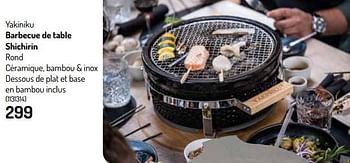 Promotions Yakiniku barbecue de table shichirin - Yakiniku - Valide de 25/05/2022 à 05/06/2022 chez Oh'Green