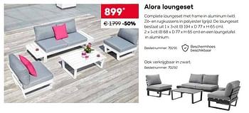 Promoties Alora loungeset - Vinci - Geldig van 15/05/2022 tot 30/09/2022 bij Exterioo