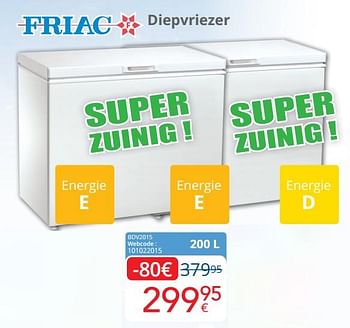 Promoties Friac diepvriezer bdv2015 - Friac - Geldig van 01/06/2022 tot 30/06/2022 bij Eldi