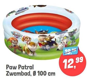 Promoties Paw patrol zwembad - PAW  PATROL - Geldig van 01/06/2022 tot 30/09/2022 bij Lobbes