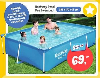 Promoties Bestway steel pro zwembad - BestWay - Geldig van 01/06/2022 tot 30/09/2022 bij Lobbes