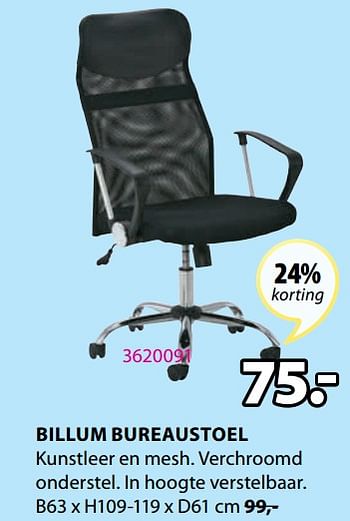Promoties Billum bureaustoel - Huismerk - Jysk - Geldig van 30/05/2022 tot 12/06/2022 bij Jysk