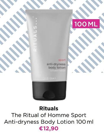Promoties Rituals the ritual of homme sport anti-dryness body lotion - Rituals - Geldig van 30/05/2022 tot 12/06/2022 bij ICI PARIS XL