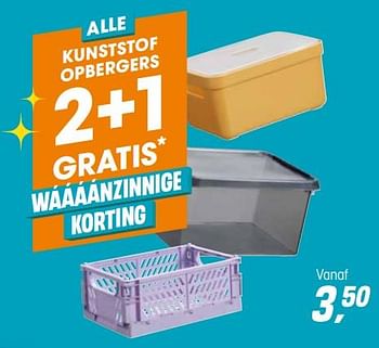 Promoties Kunststof opbergers - Huismerk - Kwantum - Geldig van 06/06/2022 tot 08/06/2022 bij Kwantum