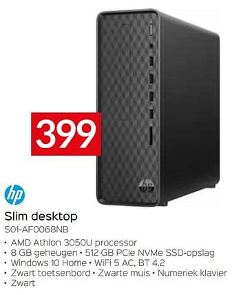 Promoties Hp slim desktop s01-af0068nb - HP - Geldig van 30/05/2022 tot 30/06/2022 bij Selexion