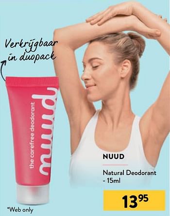 Promoties Natural deodorant - Nuud - Geldig van 01/06/2022 tot 28/06/2022 bij DI