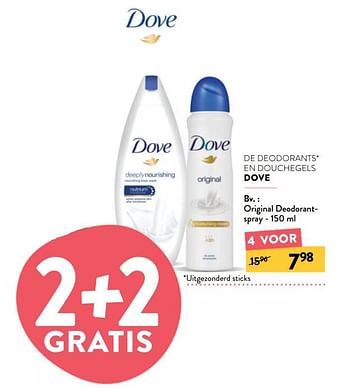 Promoties Original deodorantspray - Dove - Geldig van 01/06/2022 tot 28/06/2022 bij DI