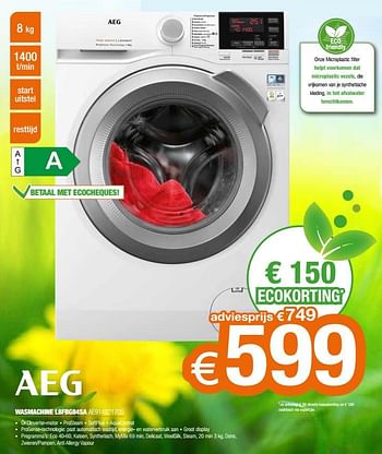 Promoties Aeg wasmachine l8fbg84sa ae914921705 - AEG - Geldig van 20/05/2022 tot 30/06/2022 bij Expert