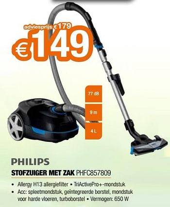 Promoties Philips stofzuiger met zak phfc857809 - Philips - Geldig van 20/05/2022 tot 30/06/2022 bij Expert