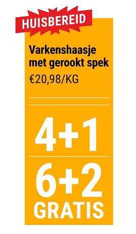 Promoties Varkenshaasje met gerookt spek - Huismerk - Budgetslager - Geldig van 01/06/2022 tot 07/06/2022 bij Budgetslager