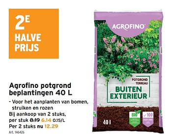 Promoties Agrofino potgrond beplantingen - Agrofino - Geldig van 01/06/2022 tot 14/06/2022 bij Gamma