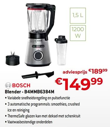 Promoties Bosch blender - b4mmb6384m - Bosch - Geldig van 20/05/2022 tot 30/06/2022 bij Exellent