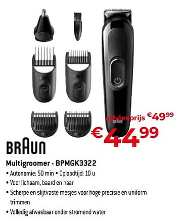 Promoties Braun multigroomer - bpmgk3322 - Braun - Geldig van 20/05/2022 tot 30/06/2022 bij Exellent