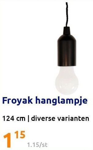 Promoties Froyak hanglampje - Froyak - Geldig van 01/06/2022 tot 07/06/2022 bij Action