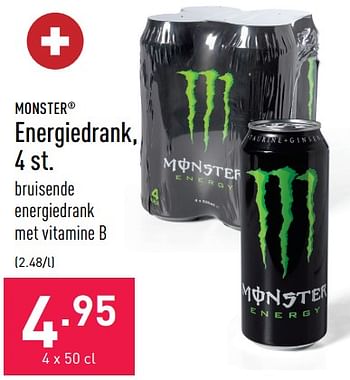 Promoties Energiedrank - Monster - Geldig van 10/06/2022 tot 17/06/2022 bij Aldi