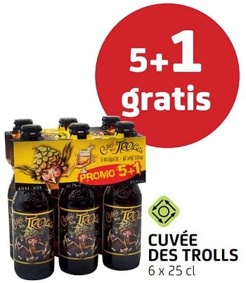 Promotions Cuvée des trolls 5+1 gratis - Cuvée des Trolls - Valide de 17/06/2022 à 30/06/2022 chez BelBev