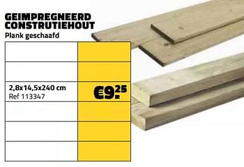 Promoties Geimpregneerd construtiehout 8x14,5x240 cm - Huismerk - Bouwcenter Frans Vlaeminck - Geldig van 01/06/2022 tot 30/06/2022 bij Bouwcenter Frans Vlaeminck