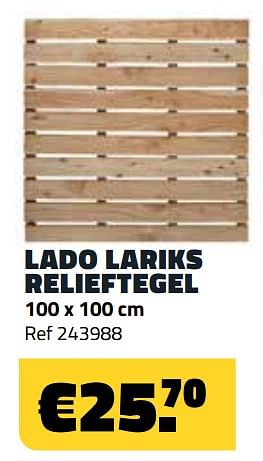Promoties Lado lariks relieftegel - Huismerk - Bouwcenter Frans Vlaeminck - Geldig van 01/06/2022 tot 30/06/2022 bij Bouwcenter Frans Vlaeminck