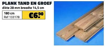 Promoties Plank tand en groef 180 cm - Huismerk - Bouwcenter Frans Vlaeminck - Geldig van 01/06/2022 tot 30/06/2022 bij Bouwcenter Frans Vlaeminck