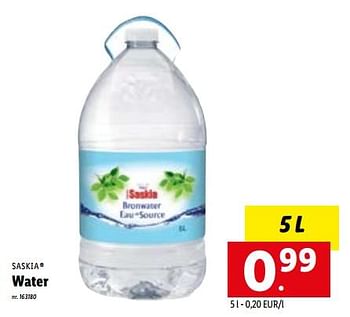 Promoties Water - Saskia - Geldig van 13/06/2022 tot 18/06/2022 bij Lidl