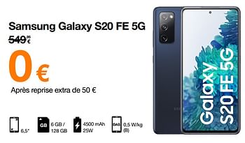 Promotions Samsung galaxy s20 fe 5g - Samsung - Valide de 01/06/2022 à 22/06/2022 chez Orange