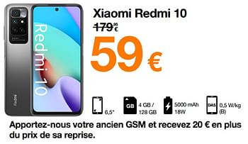 Promotions Xiaomi redmi 10 - Xiaomi - Valide de 01/06/2022 à 22/06/2022 chez Orange