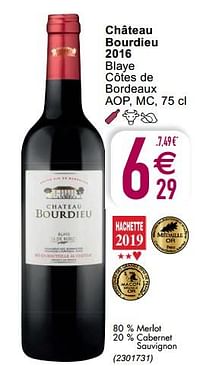 Château bourdieu 2016 blaye côtes de bordeaux aop, mc-Rode wijnen