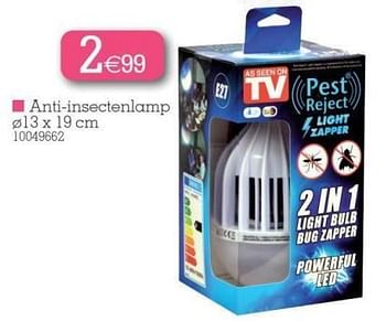 Promoties Anti-insectenlamp - Huismerk - Yess - Geldig van 30/05/2022 tot 13/06/2022 bij yess!
