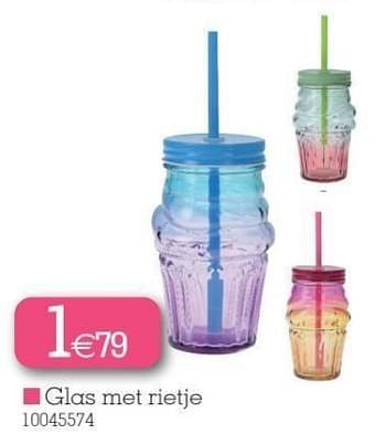 Promoties Glas met rietje - Huismerk - Yess - Geldig van 30/05/2022 tot 13/06/2022 bij yess!