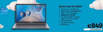 Promoties Asus intel i5-1135g7 - Asus - Geldig van 01/06/2022 tot 30/06/2022 bij Compudeals