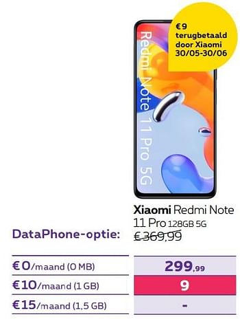 Promoties Xiaomi redmi note 11 pro 128gb 5g - Xiaomi - Geldig van 01/06/2022 tot 30/06/2022 bij Proximus