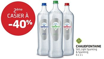 Promoties Chaudfontaine 2ème casier à -40% - Chaudfontaine - Geldig van 17/06/2022 tot 30/06/2022 bij BelBev
